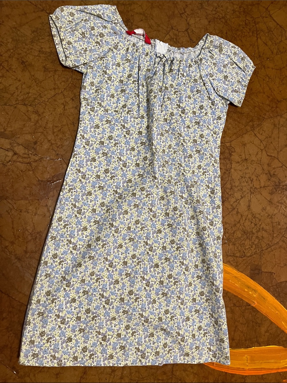 Vintage Esprit Girls' Blue and White Floral Casual Dress size 5
